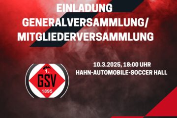 Einladung Hauptversammlung GSV